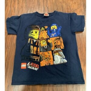Lego Movie T-Shirt Boys Size M (8) Blue 2014